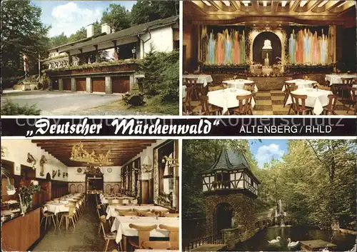 Altenberg Rheinland Deutscher Maerchenwald Waldrestaurant Kat. Odenthal