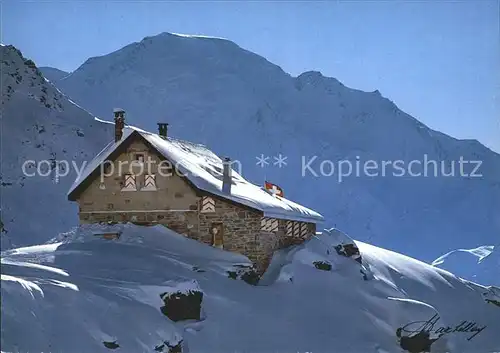 Bagnes Cabane du Mont  Fort du Cas Petit  Combin Kat. Fionnay