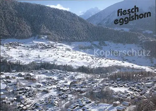 Fiesch Eggishorn Fliegeraufnahme Kat. Fiesch