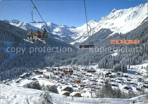 Morgins Station telesiege le corbeau Kat. Morgins