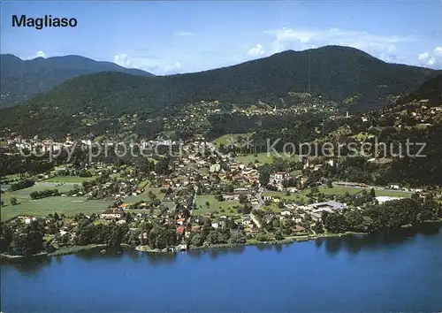 Magliaso Lago di Lugano Fliegeraufnahme Kat. Magliaso