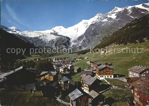 Saas Fee Feegletscher Alphubel Taeschhorn Dom Lenzspitze Kat. Saas Fee