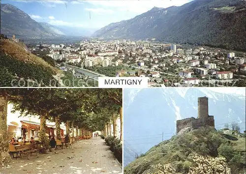 Martigny VS Fliegeraufnahme Burg Kat. Martigny