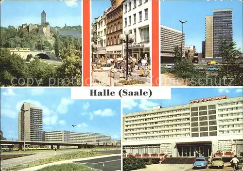 Halle Saale Thaelmannplatz Burg Giebichenstein Interhotel Stadt Halle Kat. Halle