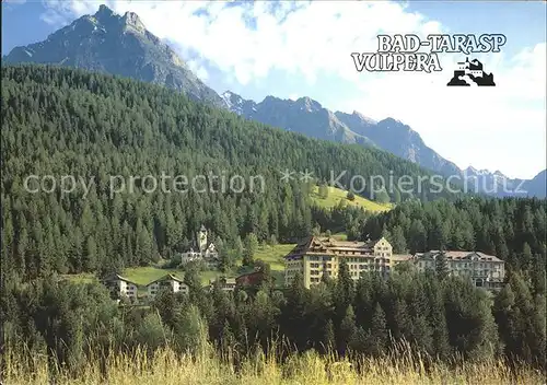 Tarasp Hotel Schweizerhof Vulpera Schloesschen Villa Engiadina Piscogruppe Kat. Tarasp