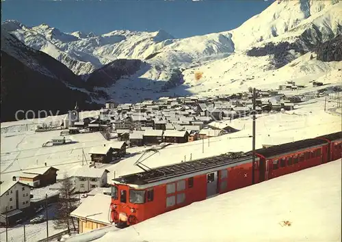 Sedrun Rueras Skigebiet Milez Eisenbahn Kat. Sedrun