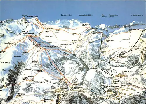 Flims Dorf Laax Falera Vorab Murscheto Falera  Kat. Flims Dorf