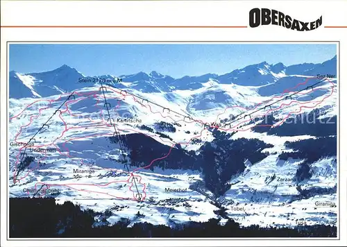 Obersaxen GR Skigebiet Stein Tobel Meierhof Giraniga Zarzana Gischniga / Obersaxen /Bz. Surselva