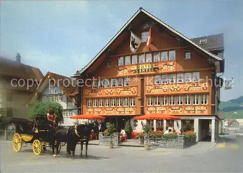 Appenzell IR Romantik Hotel Saentis Pferdekutsche Kat. Appenzell