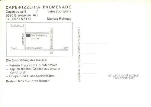 Bremgarten AG Cafe Promenade  / Bremgarten /Bz. Bremgarten