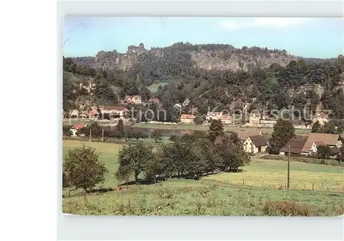 Rathen Saechsische Schweiz Ortsansicht Kat. Rathen Sachsen