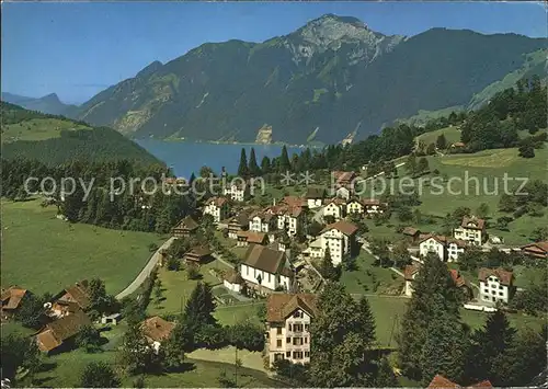 Morschach Vierwaldstaettersee mit Rigi Hochfluh Kat. Morschach