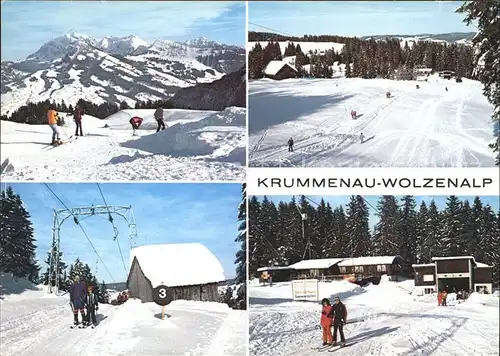 Krummenau Sportbahn Krummenau Wolzenalp mit Bergrestaurant Saentis und Stockberg Kat. Krummenau