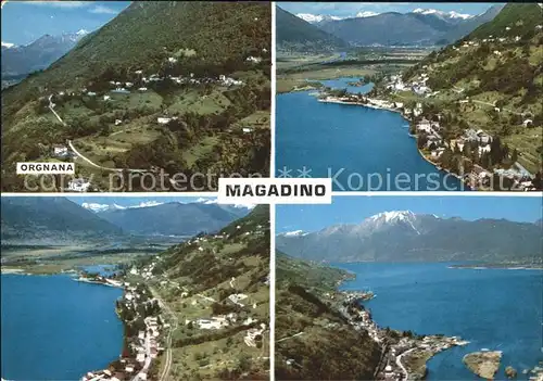 Magadino mit Orgnana Panorama Kat. Magadino