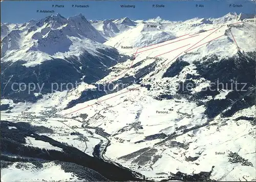 Savognin Panorama Skigebiet Martegnas Radons Kat. Savognin