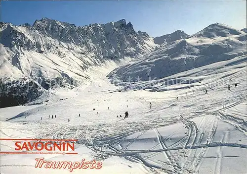 Savognin Traumpiste und Radons Piz Arblatsch Piz Forbesch Kat. Savognin