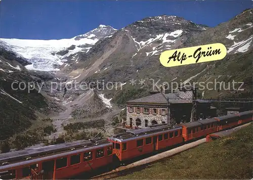 Alp Gruem Berninapass Bahnhof Eisenbahn Kat. Alp Gruem