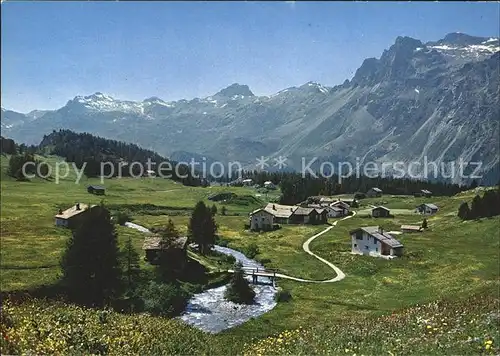 Platta Panorama Fextal Bergwiese Alpen Kat. Platta