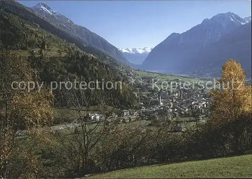 Poschiavo Sommerpanorama Alpen Kat. Poschiavo