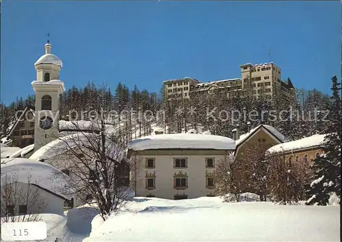 Sils Maria Graubuenden Dorfpartie Hotel Waldhaus  Kat. Sils Maria