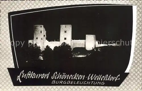 Wetteldorf Burg Beleuchtung Kat. Schoenecken