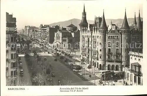 Barcelona Cataluna Avenida del 14 de Abril Kat. Barcelona