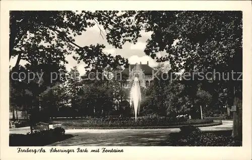 Freiberg Sachsen Scheringer Park Fontaine  Kat. Freiberg