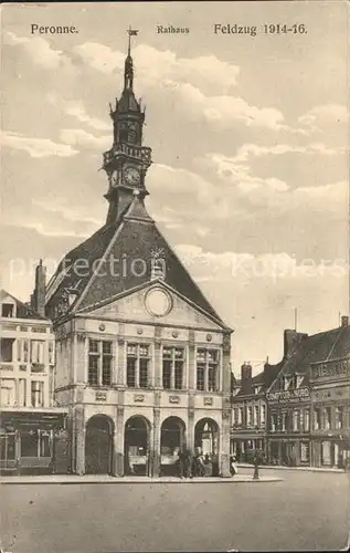 Peronne Somme Rathaus Feldzug 1914 16 Kat. Peronne