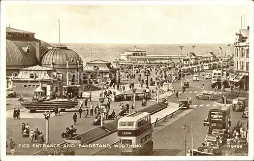 Worthing West Sussex Pier Entrance Bandstand  Kat. Worthing