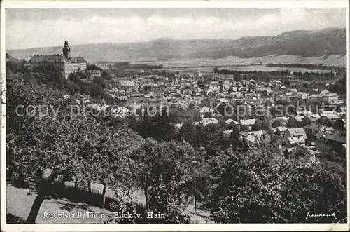 Rudolstadt Blick von Hain  Kat. Rudolstadt