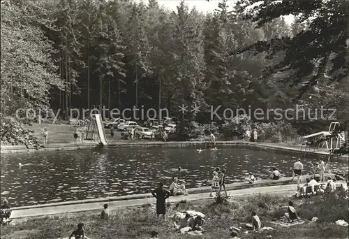 Friedrichsbrunn Harz Waldfreibad  Kat. Friedrichsbrunn