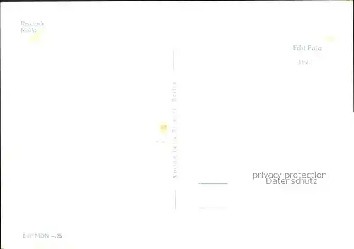 Rostock Mecklenburg Vorpommern Markt  Kat. Rostock