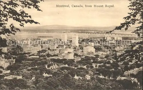 Montreal Quebec Blick vom Mount Royal Kat. Montreal