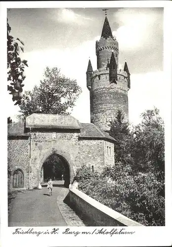 Friedberg Hessen Burg mit Adolfsturm Kat. Friedberg (Hessen)