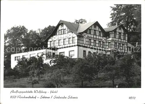 Reinhardtsdorf Schoena Restaurant Wolfsberg Hotel Kat. Reinhardtsdorf Schoena