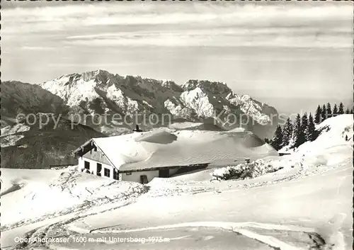 Oberahorn Rossfeld Hoehenringstrasse Oberahornkaeser mit Untersberg Kat. Feuchtwangen