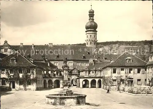 Weikersheim Schloss mit Marktplatz Kat. Weikersheim