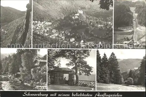 Schwarzburg Thueringer Wald mit seinen beliebtesten Ausflugszielen Kat. Schwarzburg