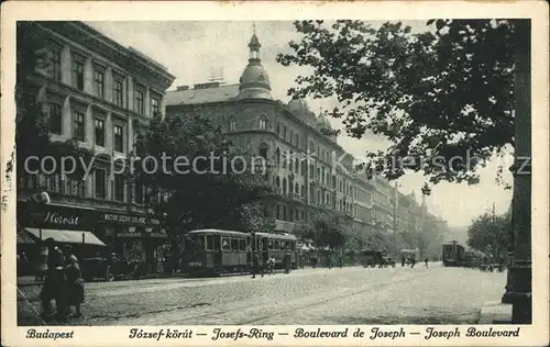 Budapest Jozsef Koerut Strassenbahn Kat. Budapest