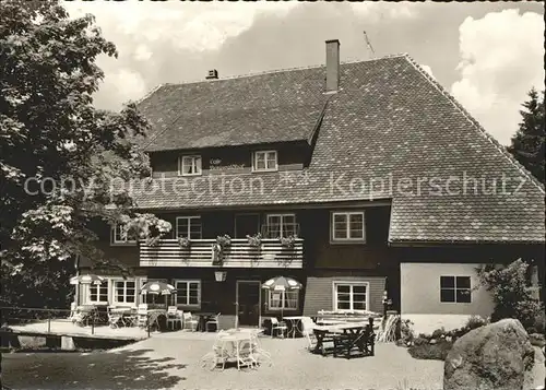 Schonach Schwarzwald Cafe Bergwaldhof Kat. Schonach im Schwarzwald