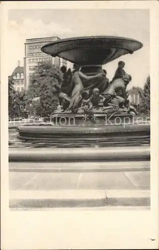 Dresden Platz der Einheit Brunnen Hochhaus Kat. Dresden Elbe