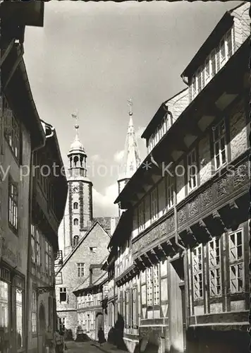 Goslar Bergstrasse mit Marktkirche Kat. Goslar