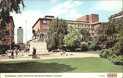 Coventry Broadagate Leofric Hotel Lady Godiva Statue Kat. Coventry