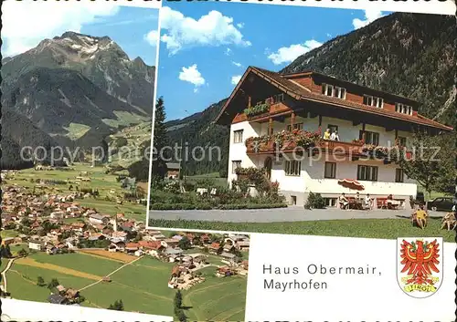 Mayrhofen Zillertal Totalansicht Haus Obermair Kat. Mayrhofen