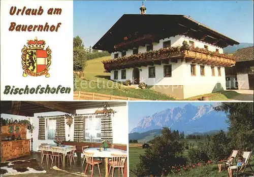 Bischofshofen Bauernhof Saller Gaststube Panorama Kat. Bischofshofen