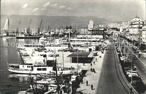 Rijeka Hafen Panorama Kat. Rijeka