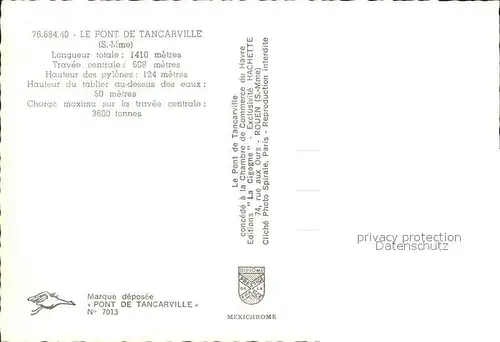 Tancarville Le Pont de Tancarville Vue aerienne Kat. Tancarville