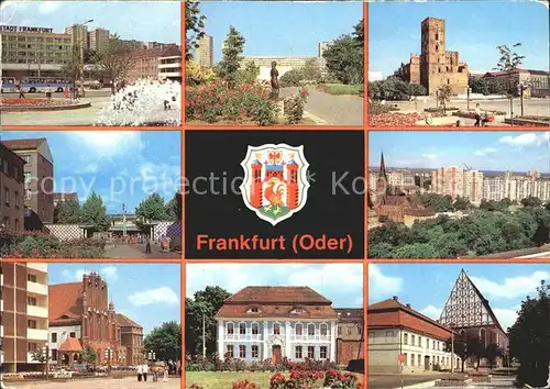 Frankfurt Oder Hotel stadt Frankfurt Rathaus Botanischr Garten Kleist Gedenkstaette Mrienkirche Konzerthalle und Collegienhaus Kat. Frankfurt Oder