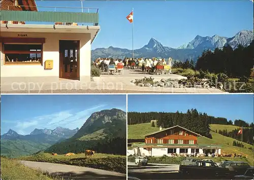 Sattelegg Grindelwald Berggasthaus Sattelegg Terrasse Panorama Kat. Sattelegg