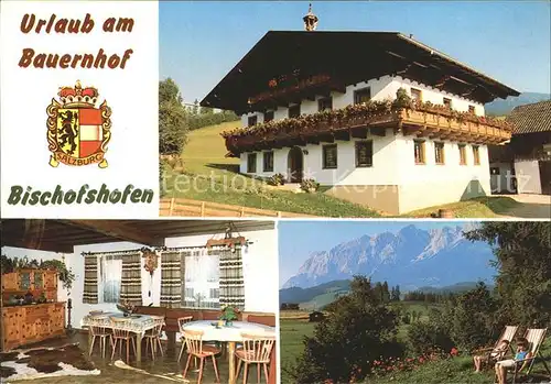 Bischofshofen Urlaub am Bauernhof Fam Saller Gaststube Panorama Kat. Bischofshofen